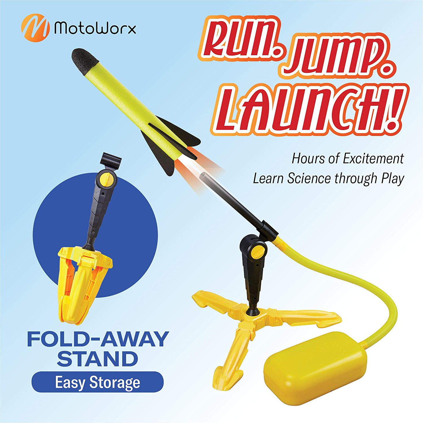 Toy Rocket Launcher for kids – Shoots Up to 100 Feet – 8 Colorful Foam Rockets and Sturdy Launcher Stand With Foot Launch Pad - Fun Outdoor Toy for Kids - Gift Toys for Boys and Girls Age 3+ Years Old