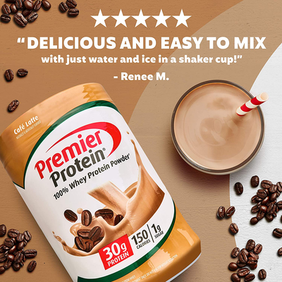 Premier Protein 100% Whey Protein Powder(Keto Friendly, No Soy Ingredients, Gluten Free), 23.9 Oz