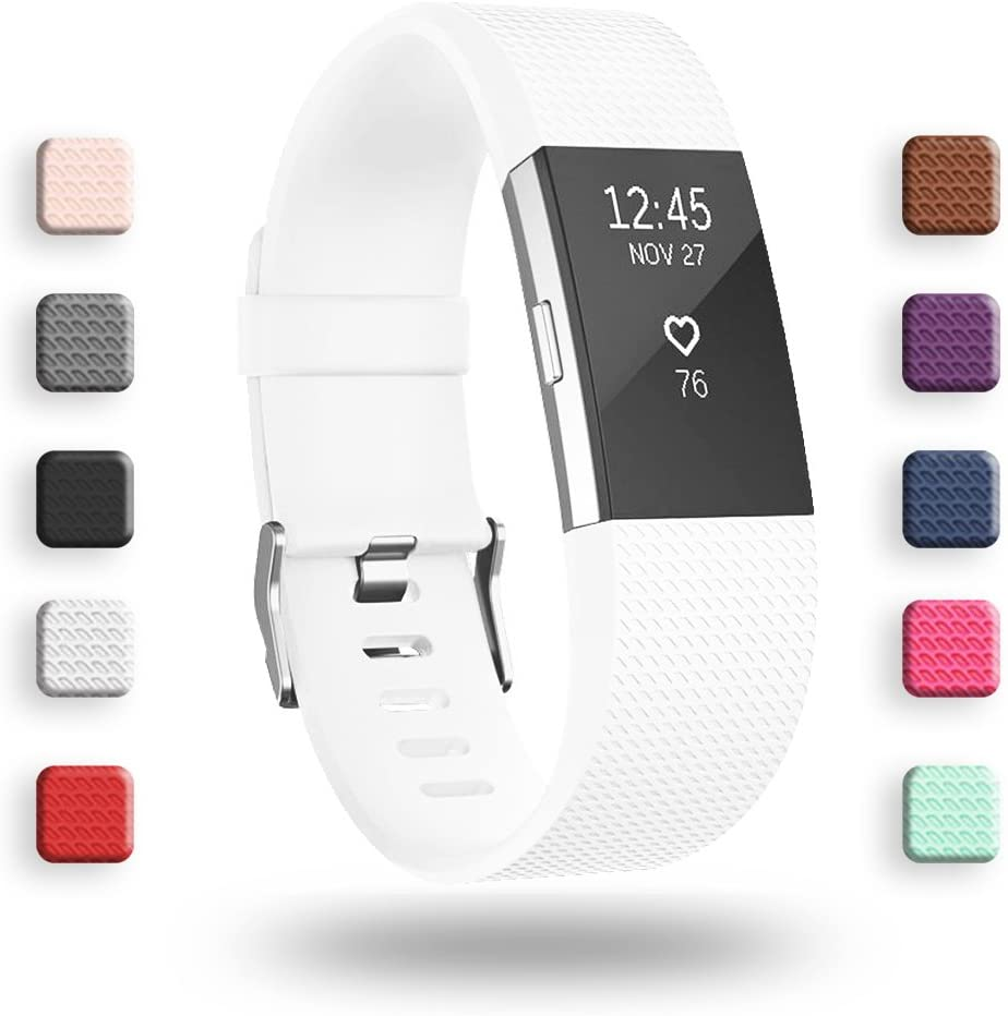 Replacement Bands Compatible for Fitbit Charge 2, Classic & Special Edition Adjustable Sport Wristbands