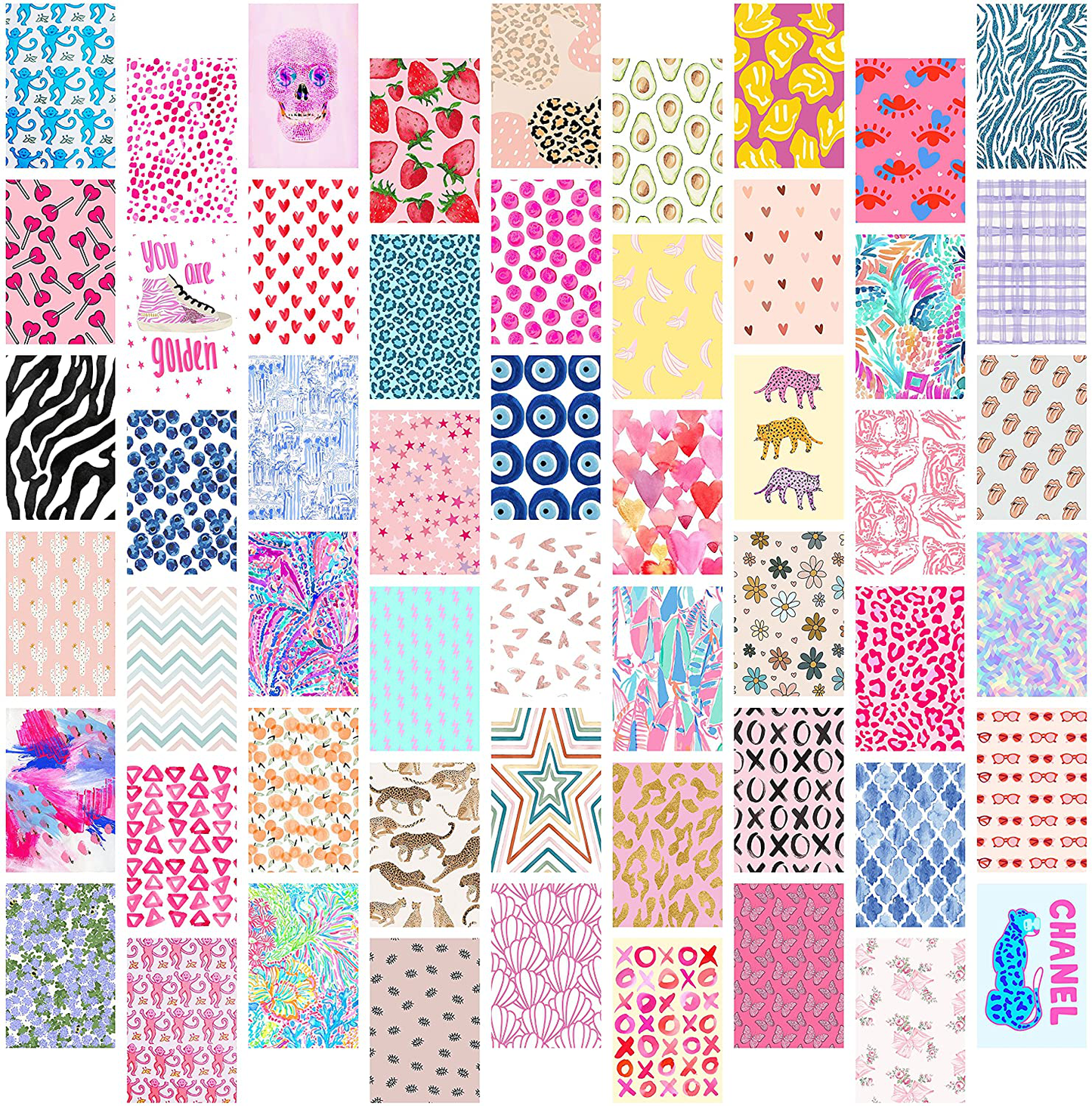 Waschbär Wall Collage Kit Aesthetic Pictures,50PCS 4x6 inch Retro 80s 90s Cute VSCO Aesthetic Room Decor for Teen Girls,Wall Art Print,Small Poster,Wall Collage Kit Vintage Aesthetic 80s, Posters for Room Aesthetic 90s