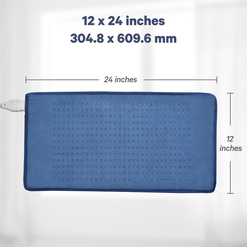 Large Heating Pad 12''X24'' with 4 Heat Settings, Auto Shut-Off