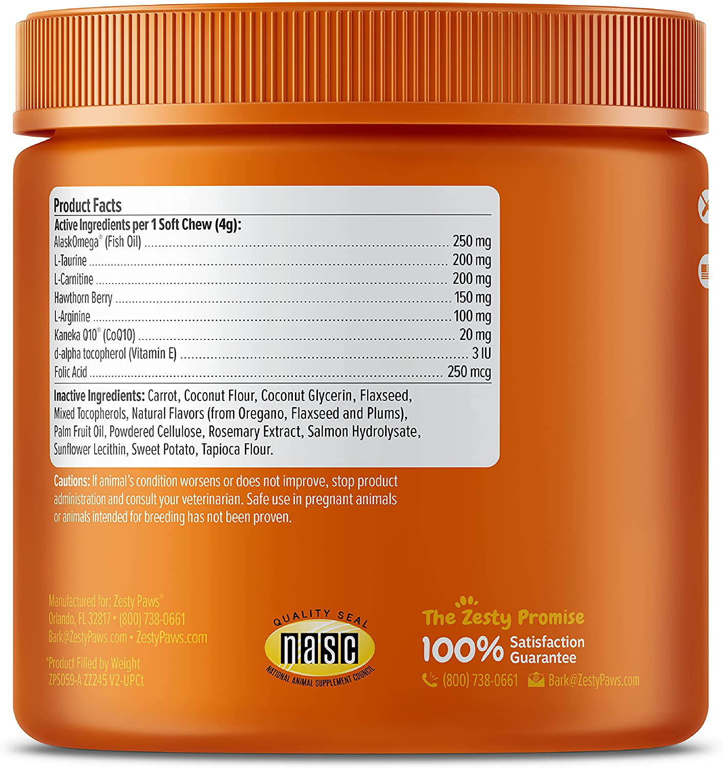 Zesty Paws Cardiovascular Soft Chews for Dogs - with AlaskOmega Fish Oil with Omega 3 Fatty Acids