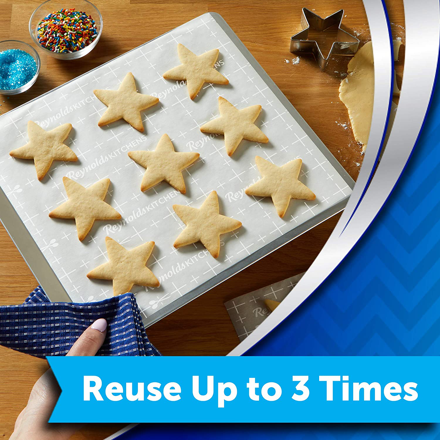 Reynolds Kitchens Pop-Up Parchment Paper Sheets, 10.7x13.6 Inch, 30 Count