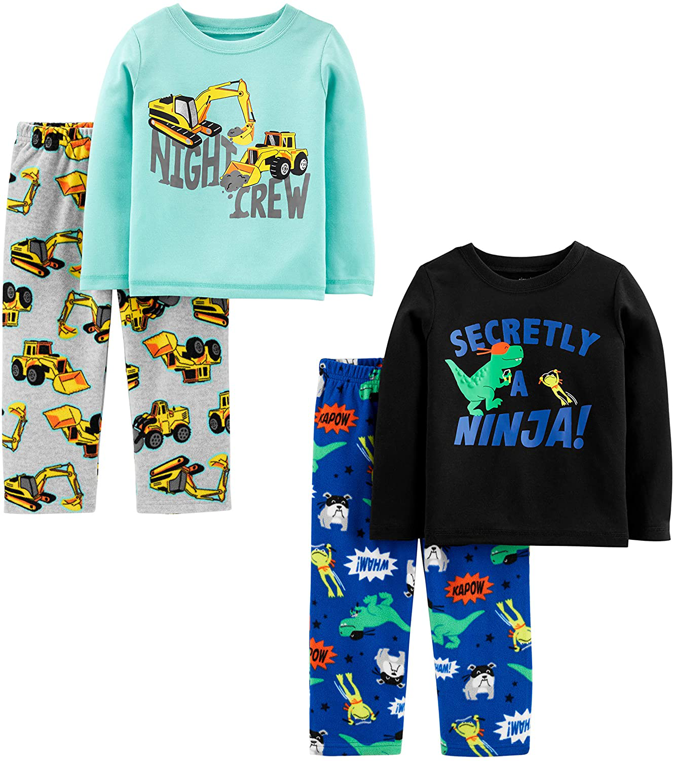 Simple Joys by Carter'S Boys' 4-Piece Fleece Pajama Set