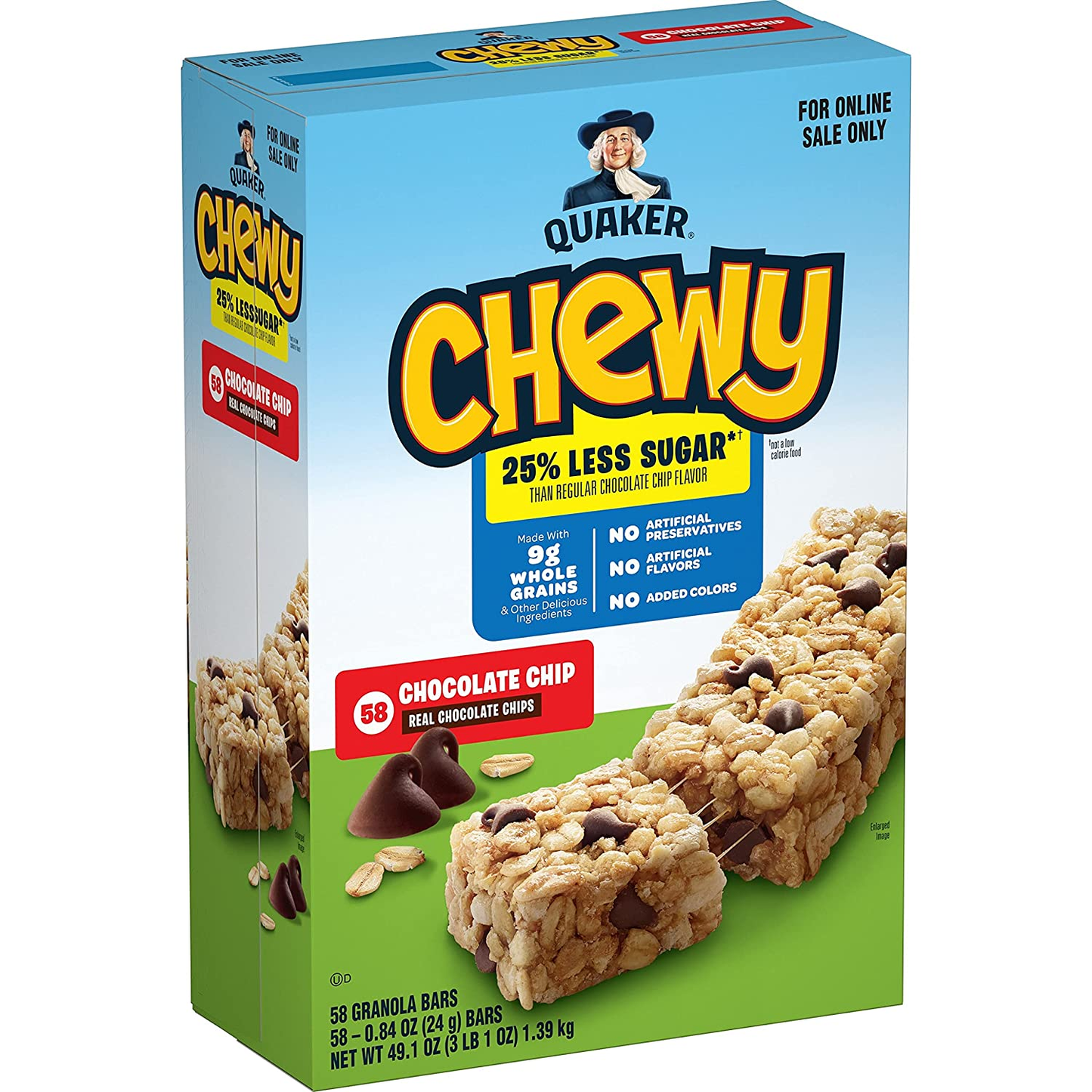 Quaker Chewy Granola Bars, Chewy & Dipps Variety Pack, (58 Bars)