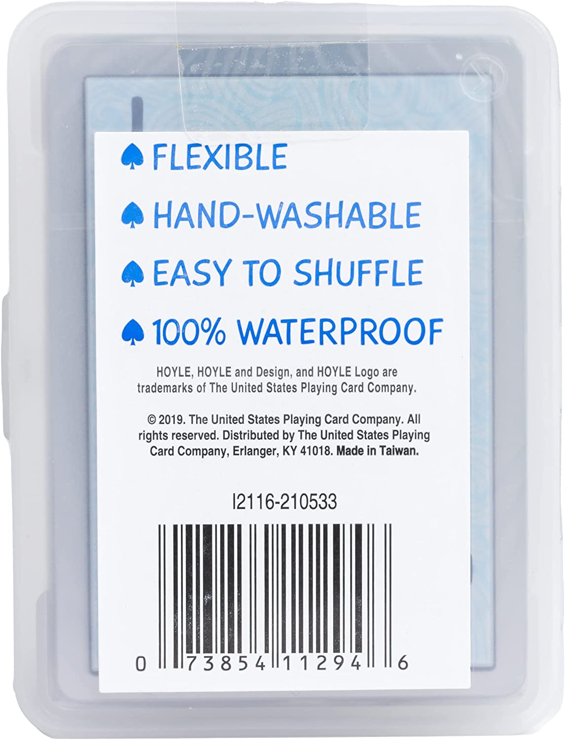 Hoyle Waterproof Clear Playing Cards - 1-Pack