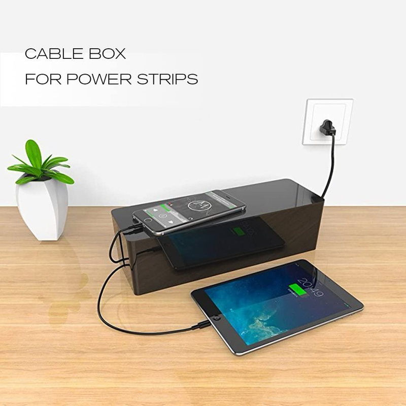 2 Pack Cable Management Storage Cord Organizer Box with Lid