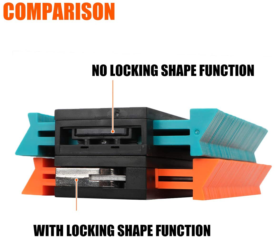 Saker Contour Gauge (5 Inch Lock) Profile Tool- Adjustable Lock-Precisely Copy Irregular Shape Duplicator -Irregular Welding Woodworking Tracing - Must Have Tool for DIY Handyman, Construction