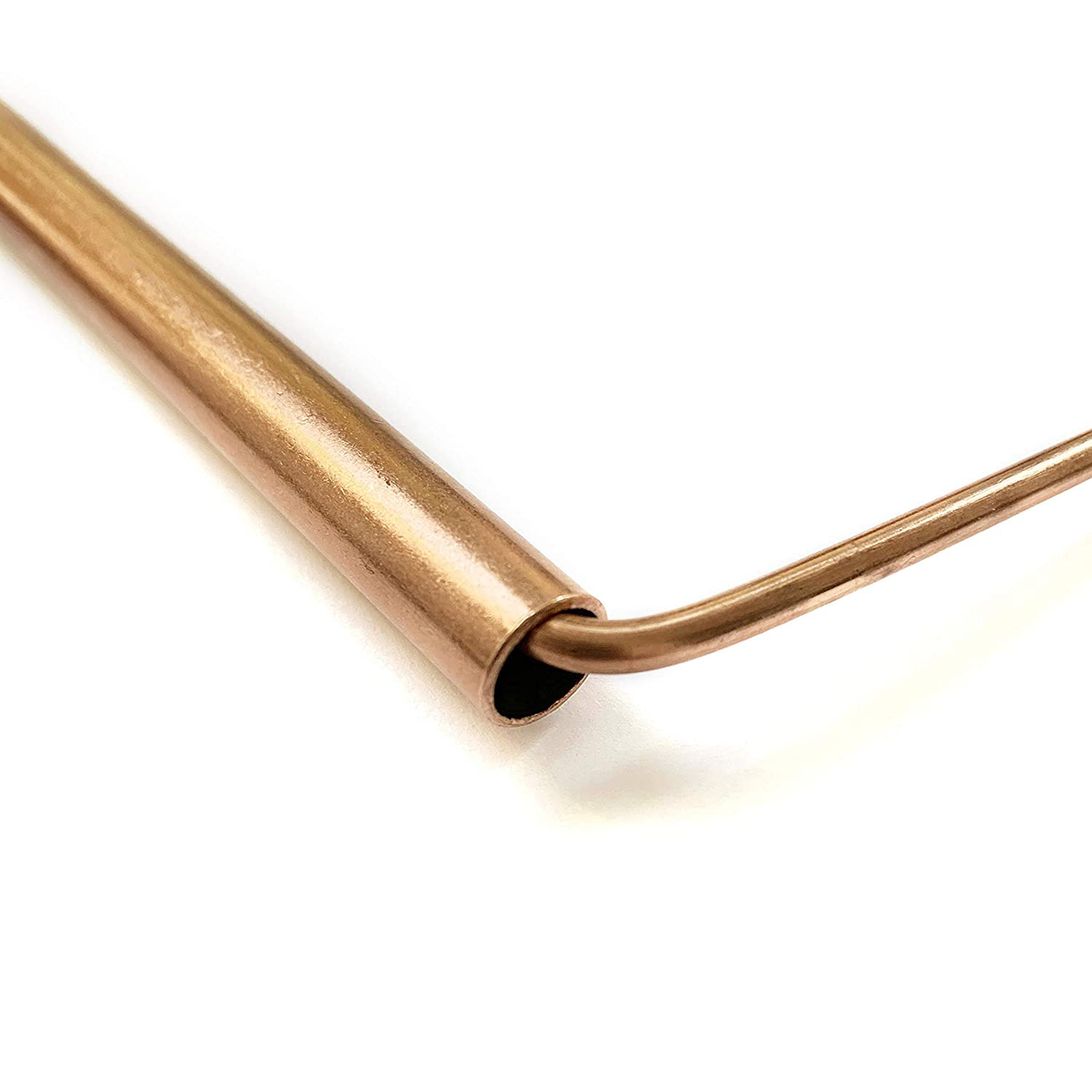 Dowsing Rods Copper - Made in USA - 99% Pure Copper - Water Divining, Energy Healing, Paranormal, Gold, Yes No Questions. Instructions and Bonus Pendulum - 5x13 Inch Non-Toxic