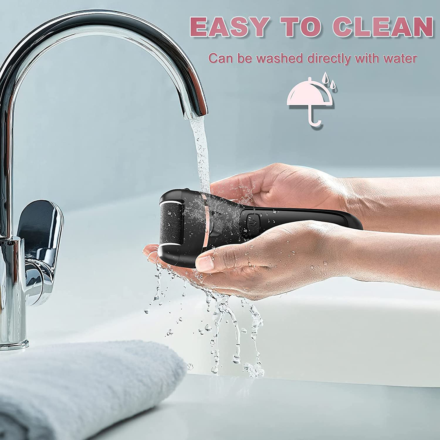 Electric Callus Remover for Feet with Rechargeable Waterproof 22 in 1 Professional Pedicure Kit,Foot Care Tools Wet & Dry Foot File for Dead Skin&Cracked Heel or Rough Hand with 3 Roller Heads 2 Speed
