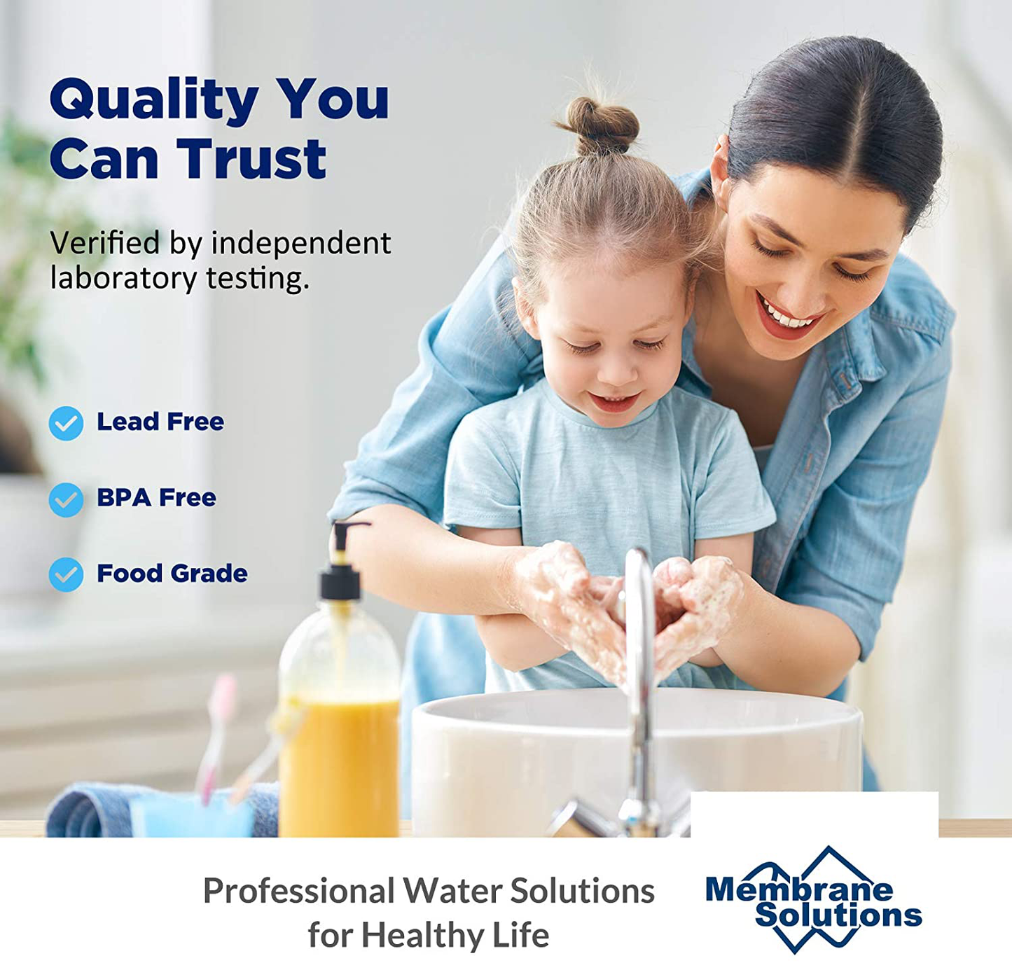 Membrane Solutions 50 Micron String Wound Water Filter Universal Whole House Replacement Cartridge Sediment Filters for Well Water 10"x2.5" - 6 Pack