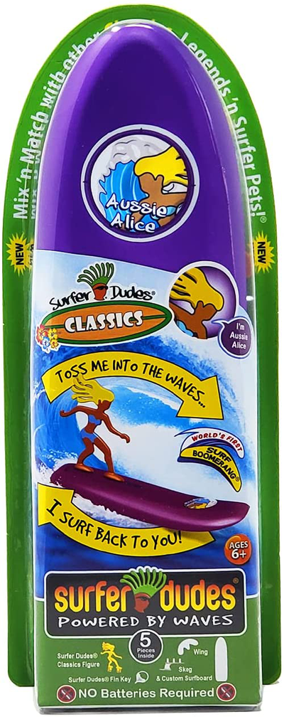 Surfer Dudes Classics Wave Powered Mini-Surfer and Surfboard Beach Toy - Aussie Alice