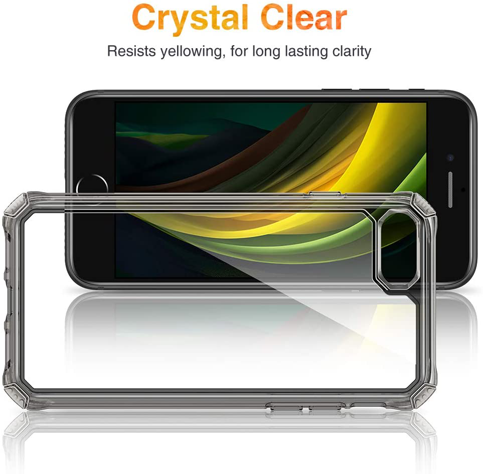 ESR Air Armor Designed for iPhone SE 2020 Case/iPhone 8 Case Hard Polycarbonate + Flexible Polymer Frame