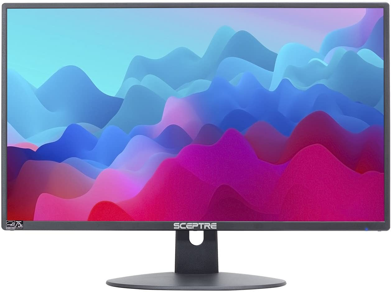 Sceptre 20" 1600X900 75Hz Ultra Thin LED Monitor 2X HDMI VGA Built-In Speakers, Machine Black Wide Viewing Angle 170° (Horizontal) / 160° (Vertical)