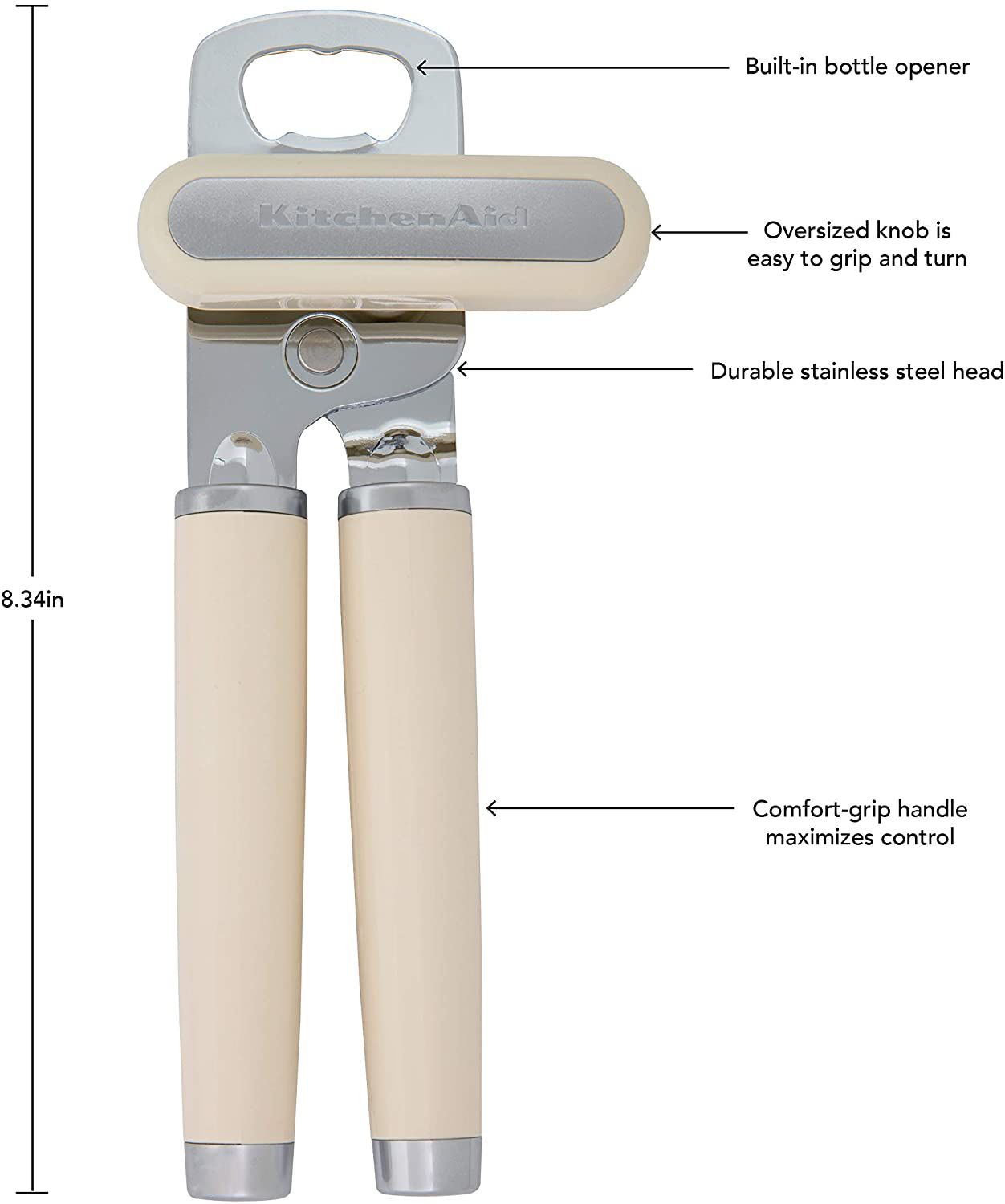 KitchenAid Classic Multifunction Can Opener / Bottle Opener, 8.34-Inch