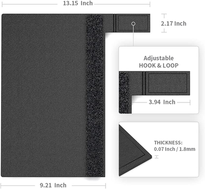 CZUR Assistive Cover 13.14-inch with Adjustable Hook&Loop Splash Resistant,PVC Material Cover for CZUR Book Scanner, Office&Home-Black