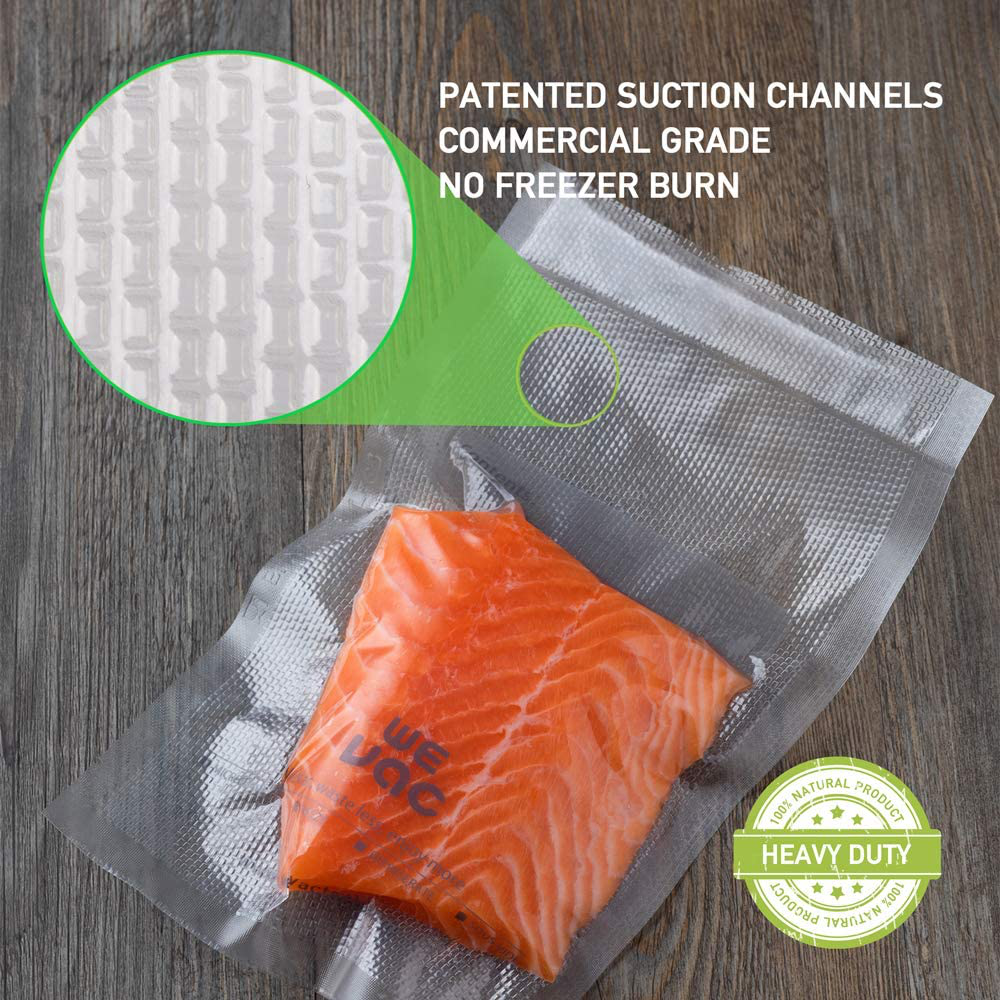 Wevac Vacuum Sealer Bags Food Saver, Seal a Meal, Weston. Commercial Grade, BPA Free, Heavy Duty, Great for vac storage, Meal Prep or Sous Vide