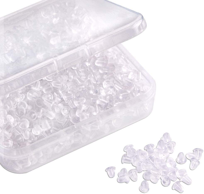 Silicone Clear Earring Backs 1000 Pieces Bullet Earring Clutch by Yalis