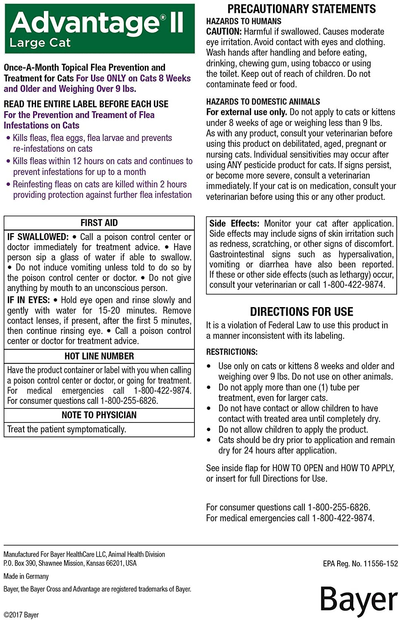 Advantage II Flea Prevention and Treatment for Cats