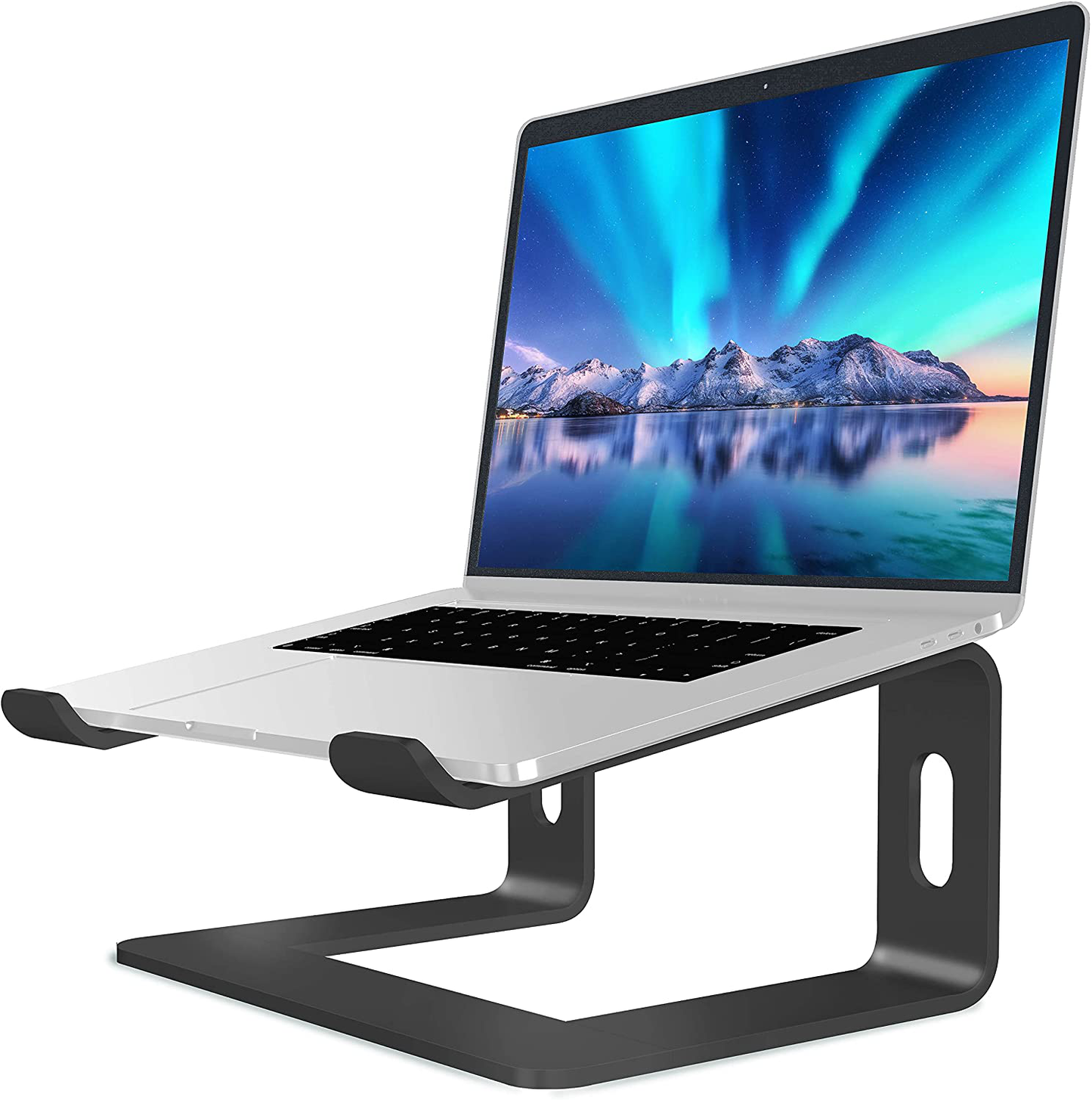 Soundance Laptop Stand, Aluminum Computer Riser, Ergonomic Laptops Elevator for Desk, Metal Holder Compatible with 10 to 15.6 Inches Notebook Computer