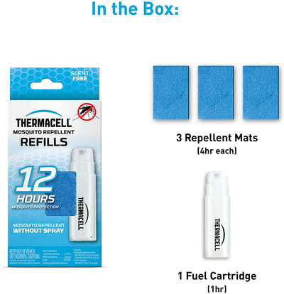 Thermacell Mosquito Repellent Refills; Compatible with Any Fuel-Powered Thermacell Repeller; Highly Effective, Long Lasting, No Spray, No Scent, No Mess; 15 Foot Zone of Mosquito Protection