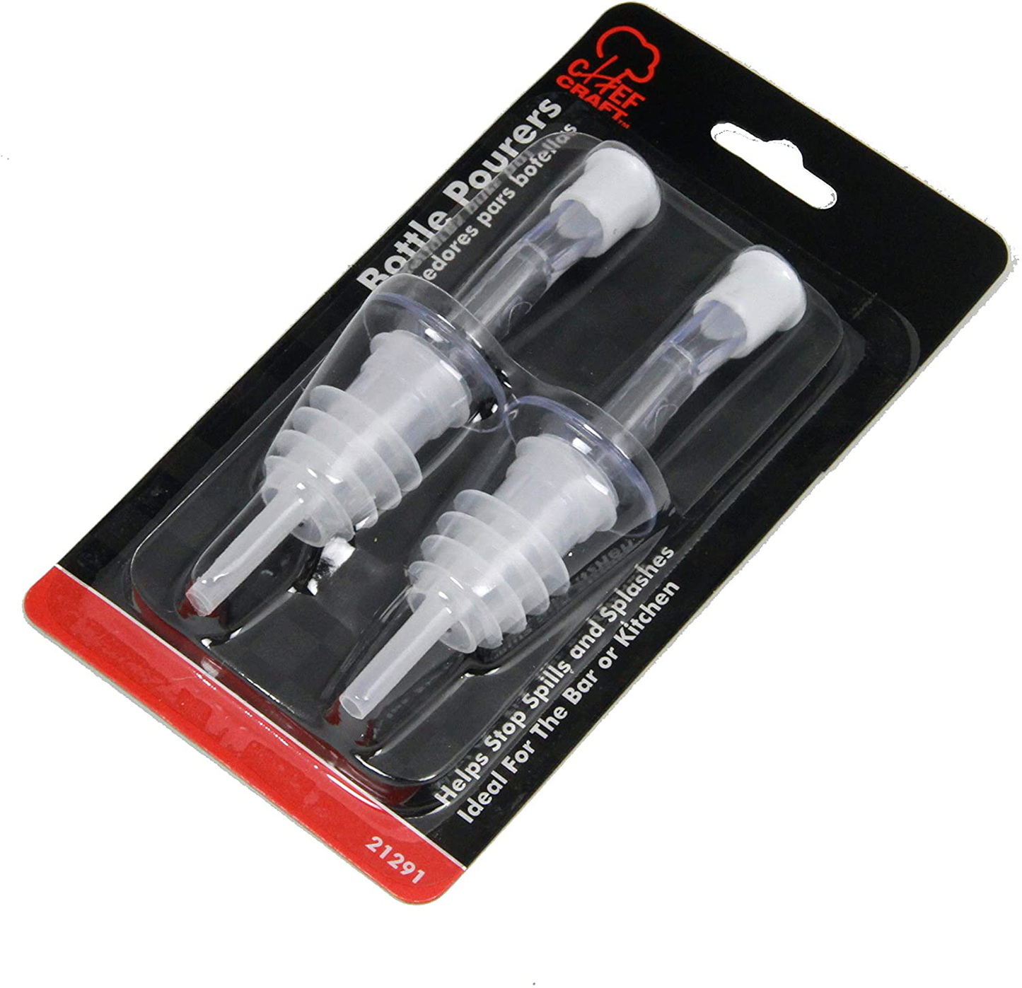 Chef Craft Basic Plastic Bottle Pourer, 6.25 inch, Clear