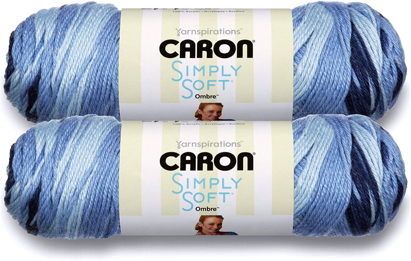 Caron Simply Soft Bulk Buy Paints 100% Acrylic Yarn (2-Pack) ~ 5 oz. Skeins
