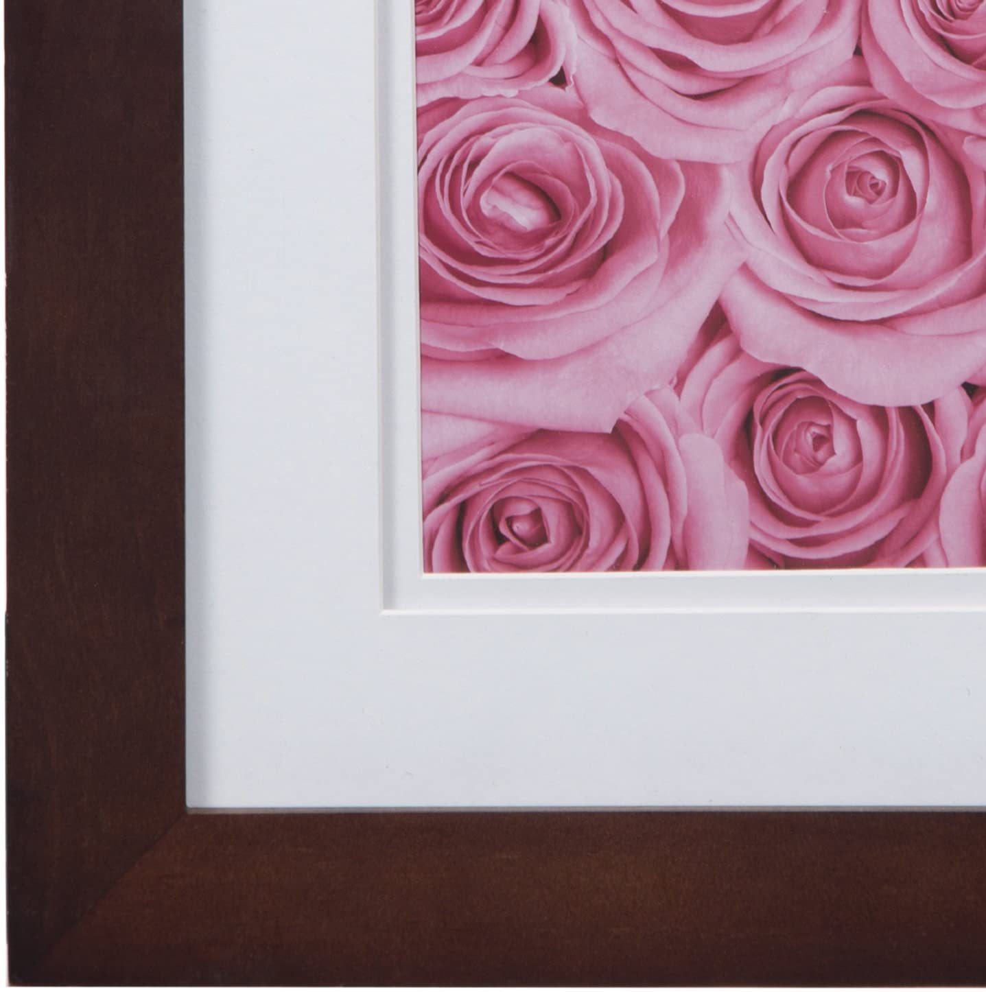 Gallery Solutions 17FW1475 Wall Mount Double Mat Picture Frame, 5" x 7" With Mat or 8" x 10" Without Mat, Walnut