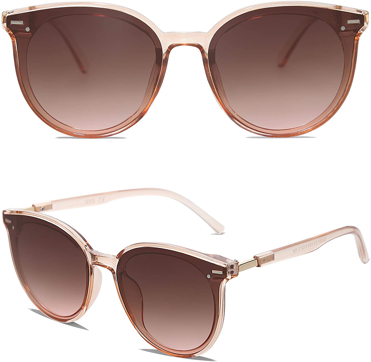 SOJOS Classic round Sunglasses for Women Men Retro Vintage Large Plastic Frame BLOSSOM SJ2067