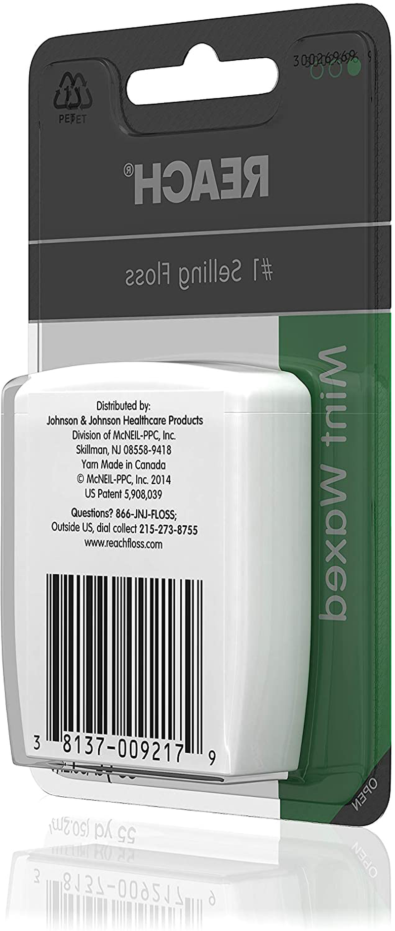 Reach Waxed Dental Floss, Mint, Mint, Mint, 1 Count