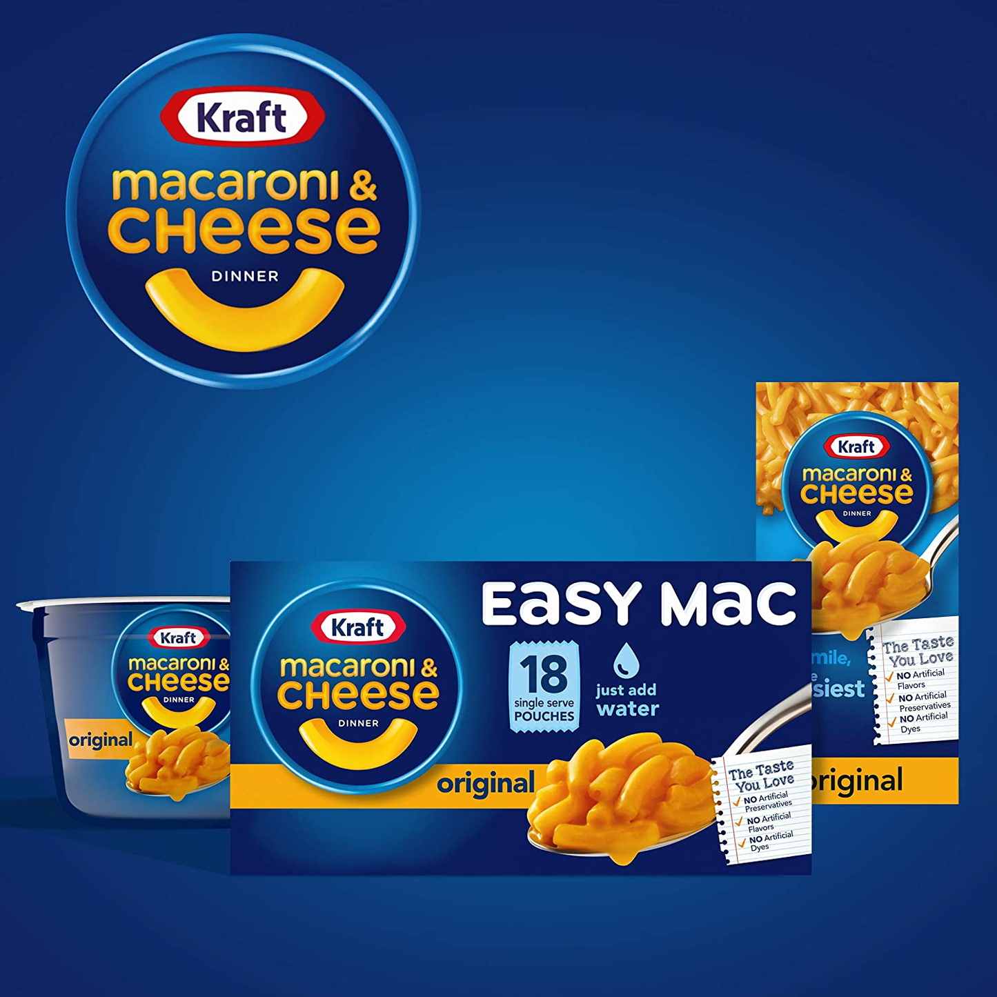 Kraft Easy Mac Original Macaroni & Cheese Microwavable Dinner (18 Ct Packets)