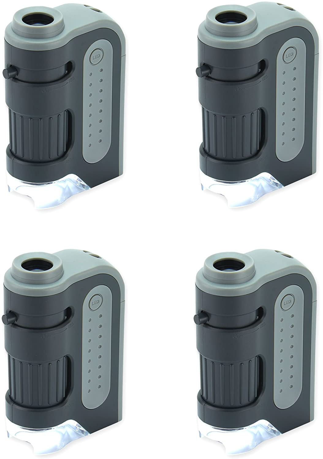 Carson MicroBrite Plus 60x-120x LED Lighted Zoom Pocket Microscope with Aspheric Lens System