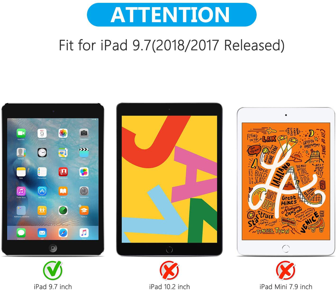 SPARIN 2 Pack Screen Protector Compatible with iPad 6th Generation/iPad Pro 9.7, Tempered Glass Screen Protector