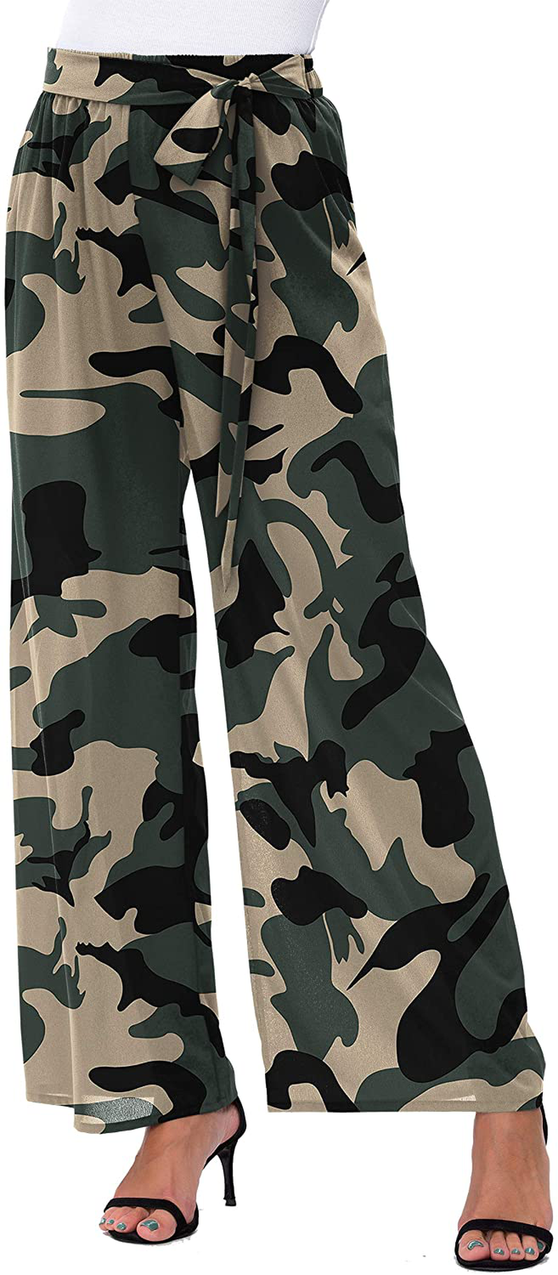 DouBCQ Women's Palazzo Lounge Wide Leg Casual Flowy Pants