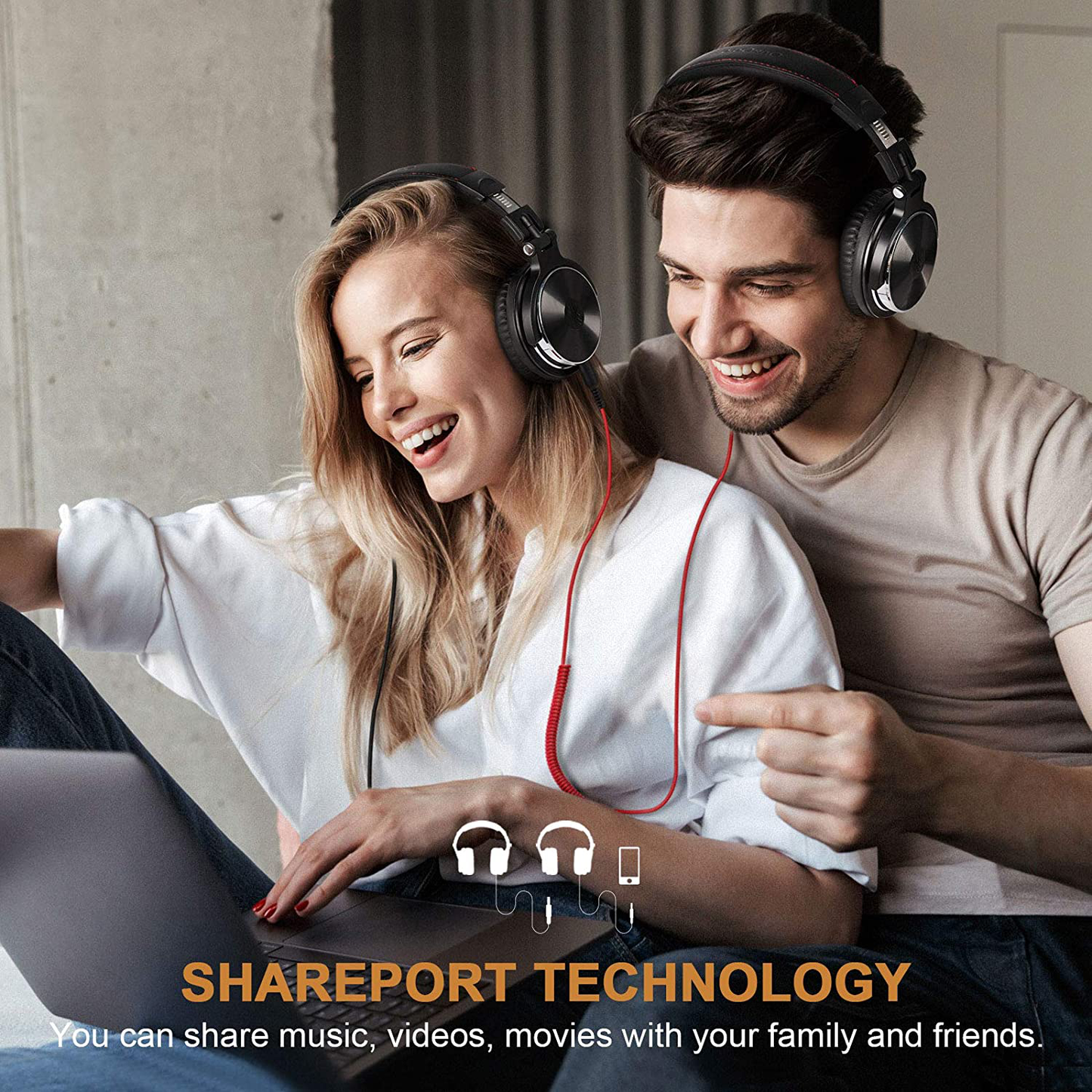 OneOdio Wired Over Ear Headphones Studio Monitor & Mixing DJ Stereo Headsets with 50mm Neodymium Drivers and 1/4 to 3.5mm Audio Jack for AMP Computer Recording Phone Piano Guitar Laptop - Black