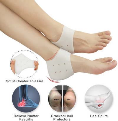 Heel Cups, Plantar Fasciitis Inserts, Heel Pads Cushion (3 Pairs) Great for Heel Pain, Heal Dry Cracked Heels, Achilles Tendinitis, for Men & Women.(Gel Heel Cups)