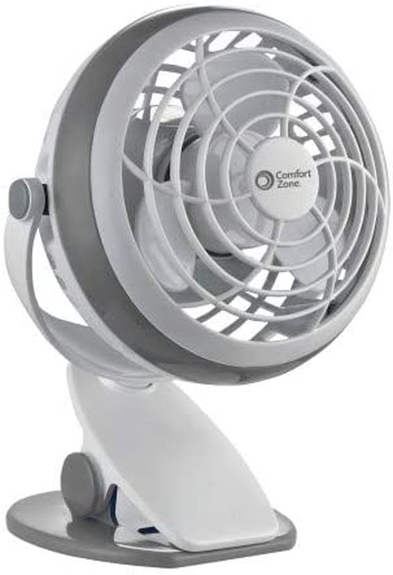 Comfort Zone Lightweight 4" USB Clip on Fan