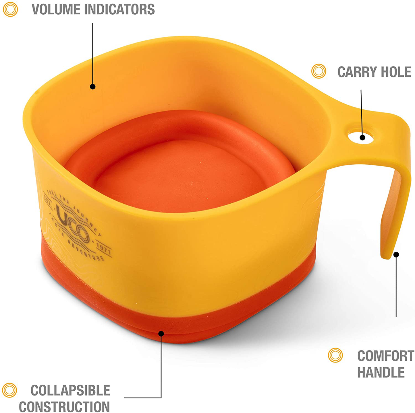 UCO Collapsible Cup for Hiking, Backpacking, and Camping, 2-Pack
