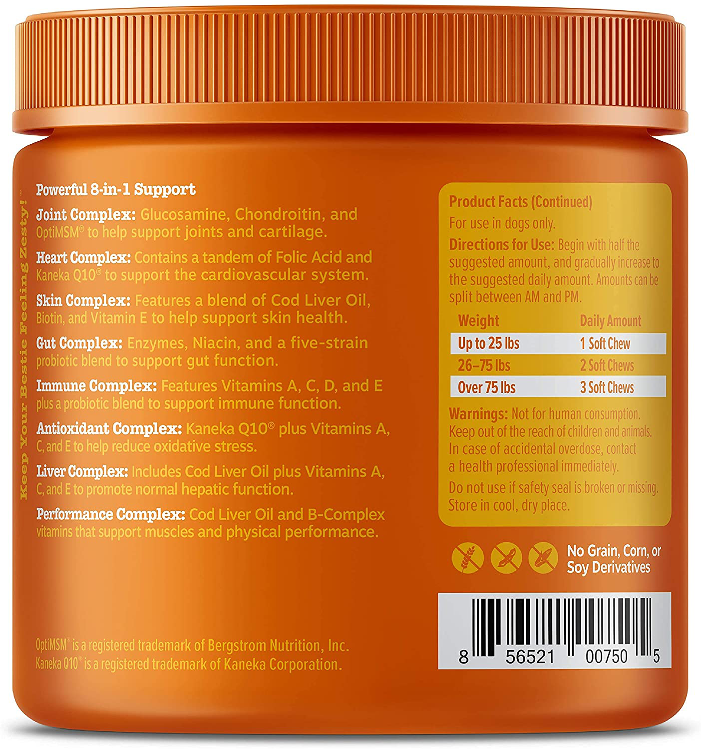 Glucosamine Chondroitin for Joint Support with Probiotics for Gut & Immune Health – Omega Fish Oil with Antioxidants and Vitamins