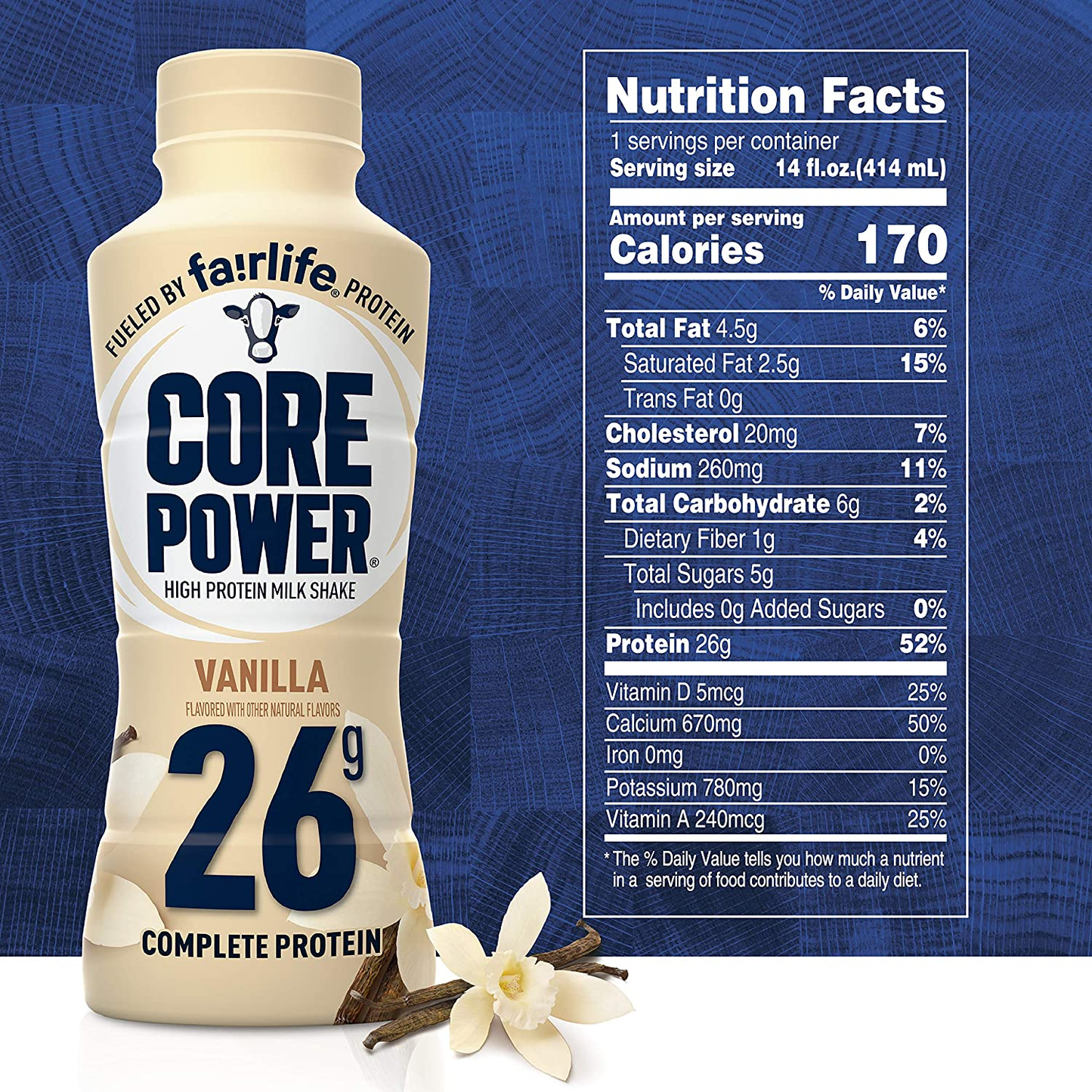 Core Power High Protein Milk Shake, Vanilla, 14 Fl Oz