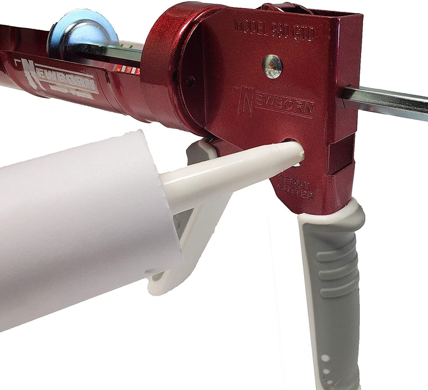 Newborn 930-GTD Drip-Free Smooth Hex Rod Cradle Caulking Gun with Gator Trigger Comfort Grip, 1/10 Gallon Cartridge, 10:1 Thrust Ratio