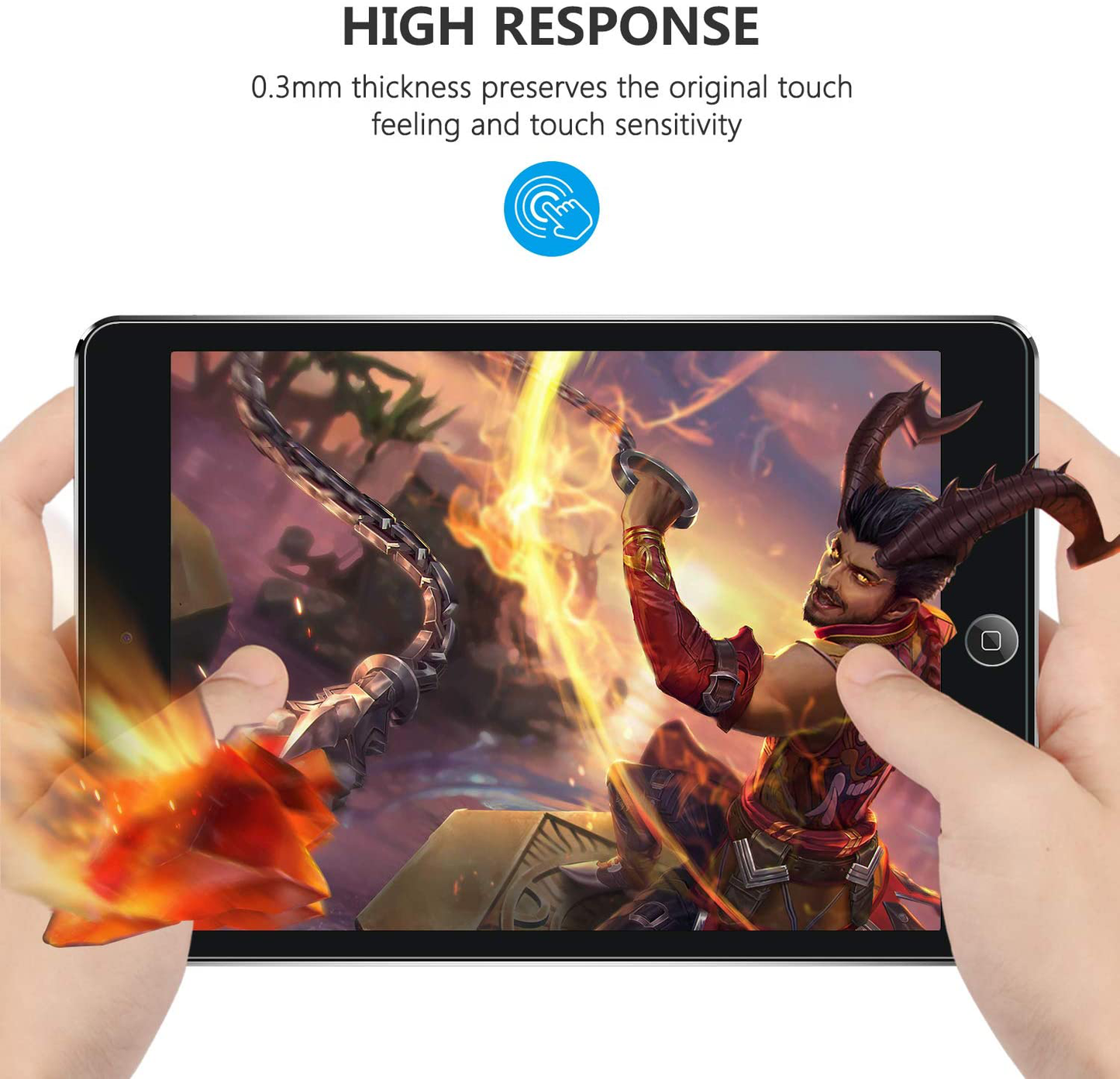 SPARIN 2 Pack Screen Protector Compatible with iPad 6th Generation/iPad Pro 9.7, Tempered Glass Screen Protector