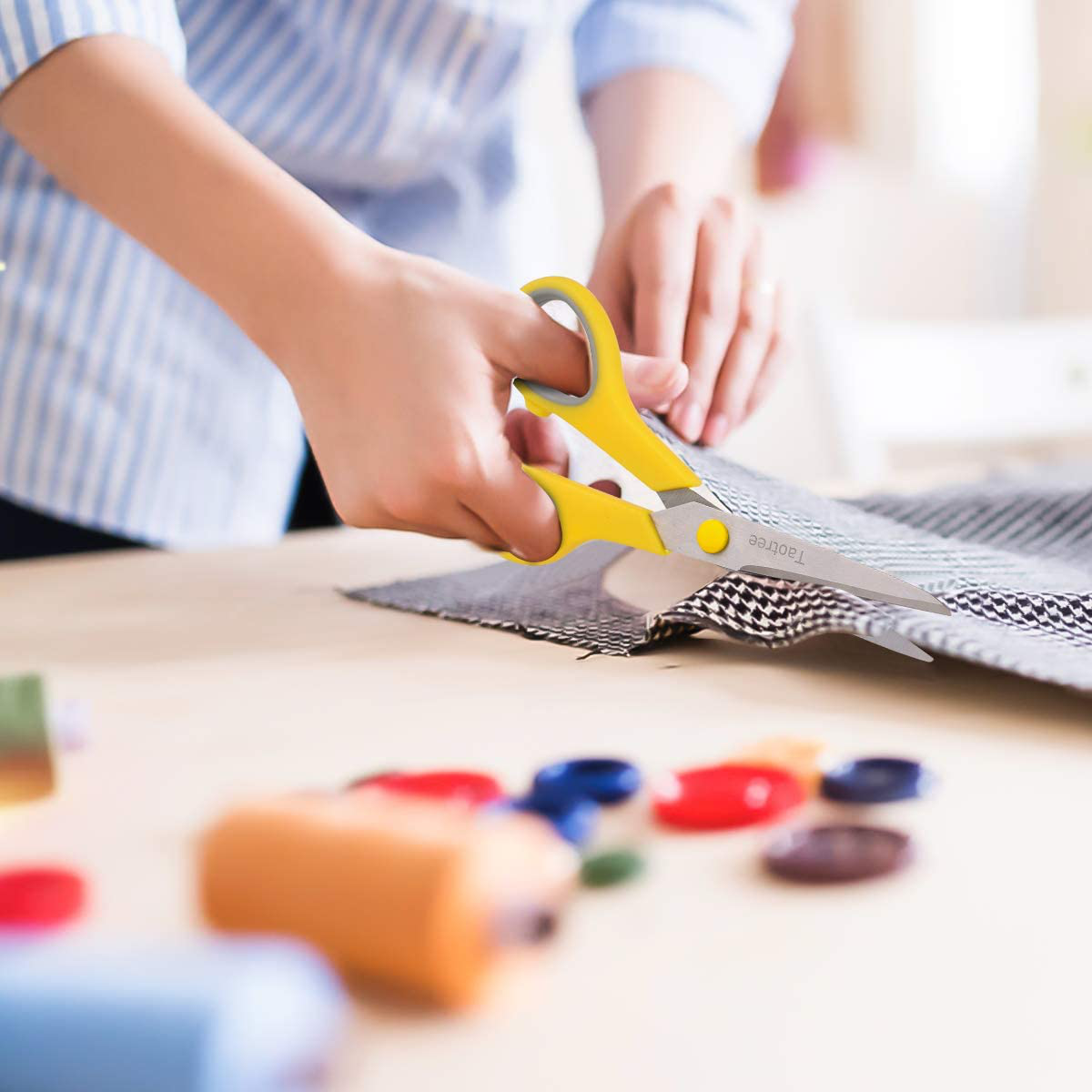 Scissors, Taotree 8" Multipurpose Scissor Bulk Pack Stainless Steel Sharp Scissors for Office Home General Use