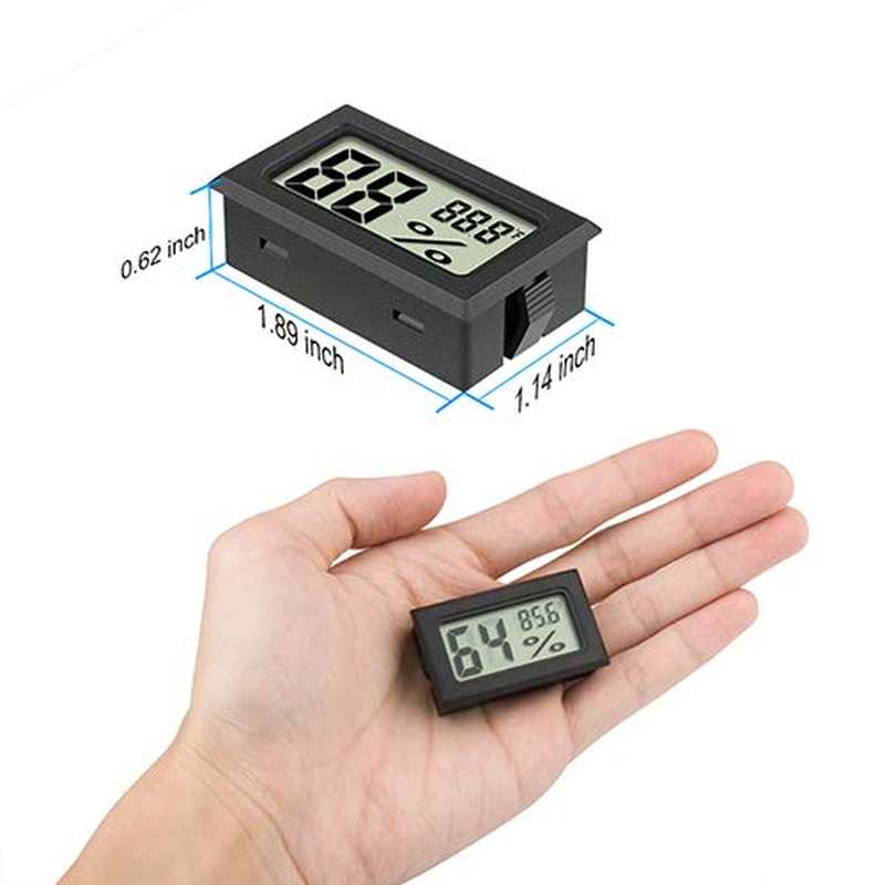 Mini Hygrometer Thermometer 2PCS Mini Digital Humidity Gauge, Aiktryee Hygrometer Indoor Humidity Monitor, Temperature Humidity Gauge Meter for Humidors, Greenhouse, Garden, Cellar, Closet, Etc