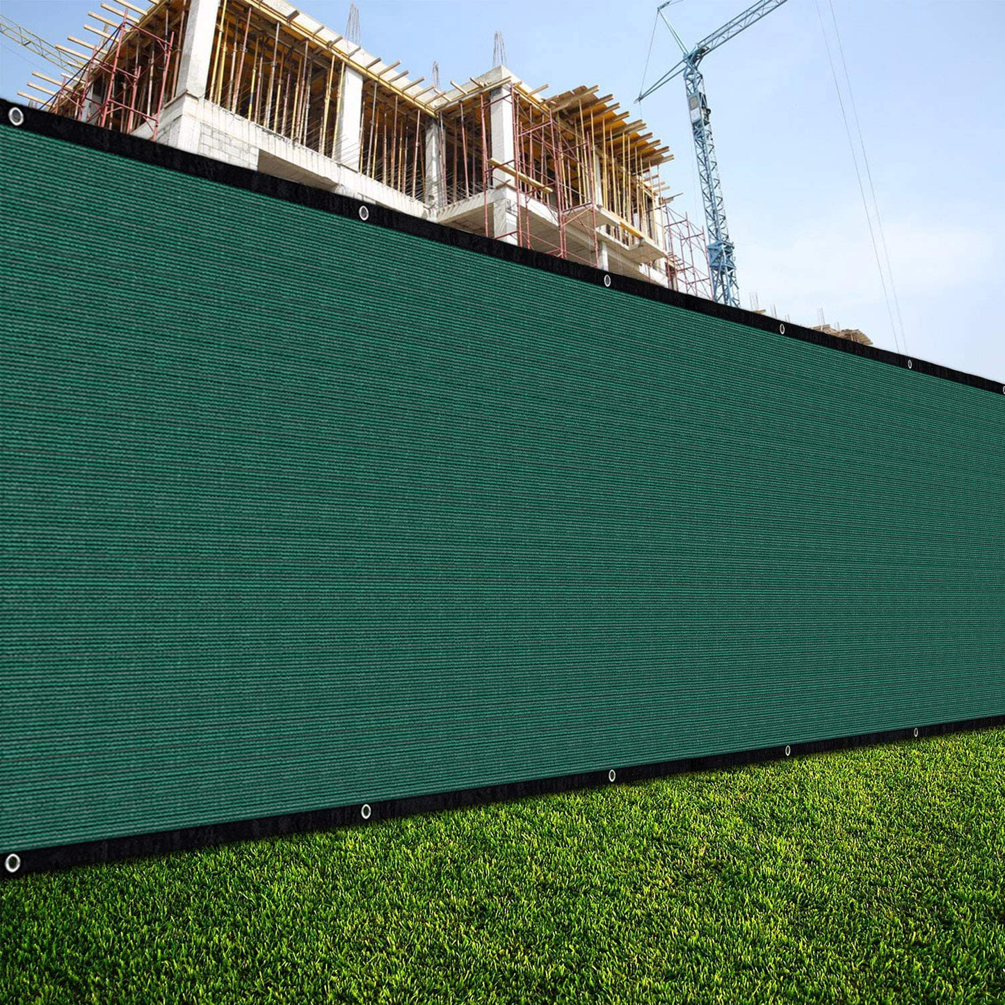 DearHouse Balcony Privacy Screen Cover, 3.5ft x16.5ft Fence Windscreen for Porch Deck, Outdoor, Backyard, Patio, Balcony to Cover Sun Shade, UV-Proof, Weather-Resistant, Includes 35 pc Cable Ties