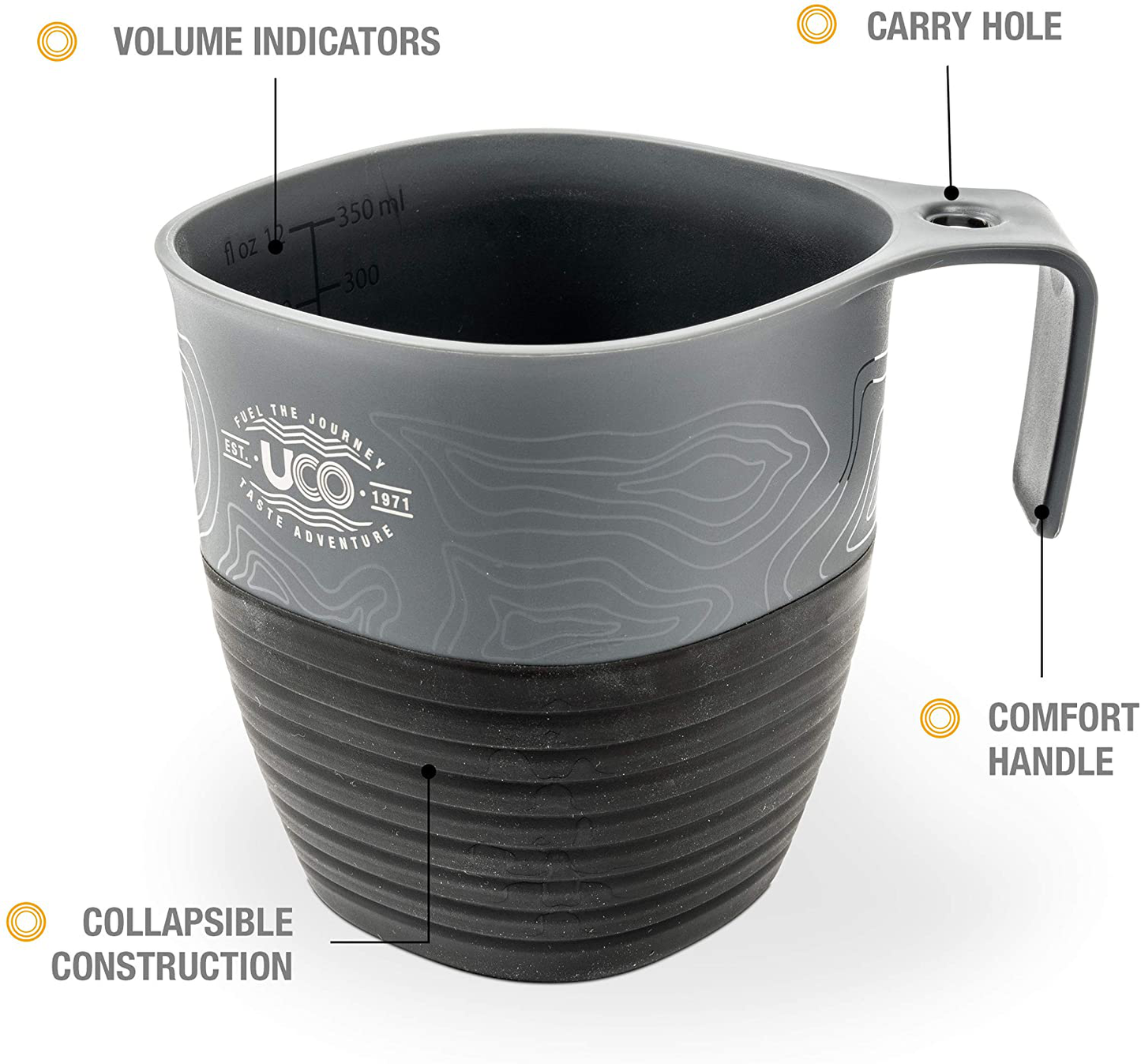 UCO Collapsible Cup for Hiking, Backpacking, and Camping, 2-Pack