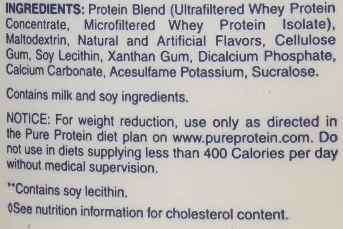 Whey Protein Powder by Pure Protein, Gluten Free, Vanilla Cream, 1.75 Lbs