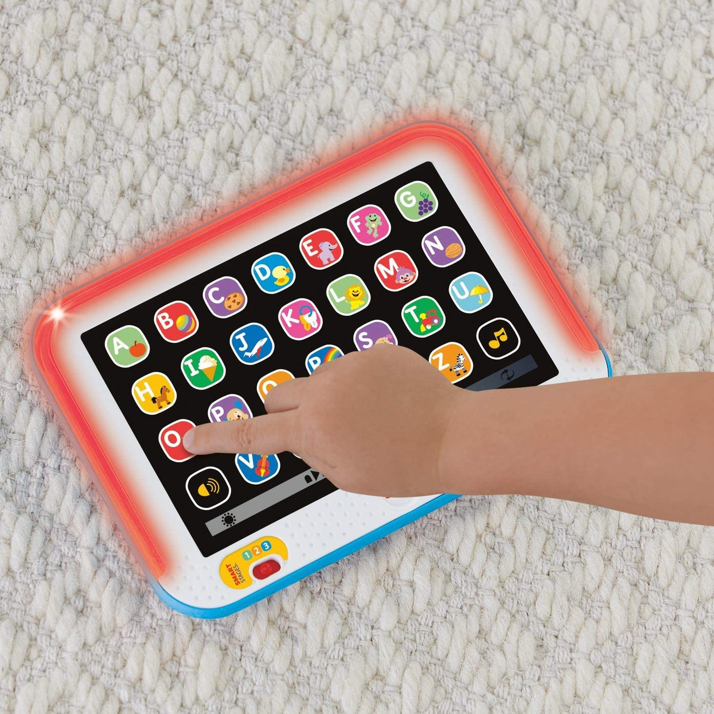 Fisher-Price Laugh & Learn Smart Stages Tablet, Blue, Musical Toy with Lights, Sounds and Learning Content for Infants and Toddlers