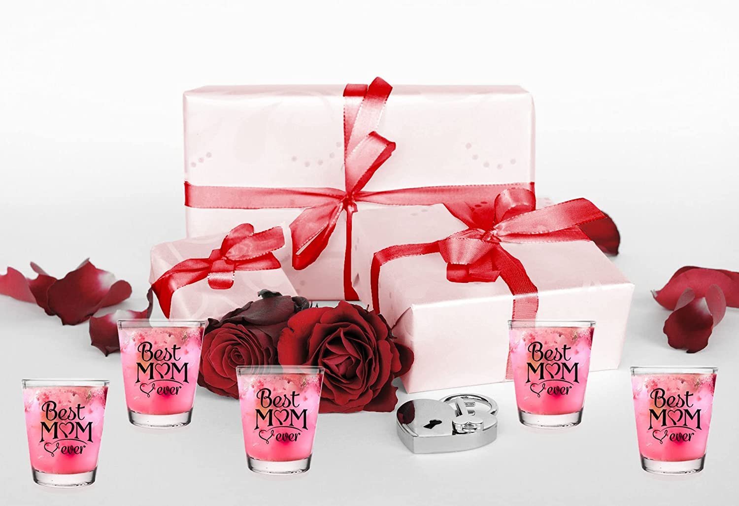 Best Mom Shot Glasses Gift - "Best Mom Ever" - Unique Novelty Present for Mother’S Day, Birthday, Anniversary – Ideal Present for Mom, Wife, New Mom - 2 Oz - Set of 6 - with Gift Box - by Bisyata