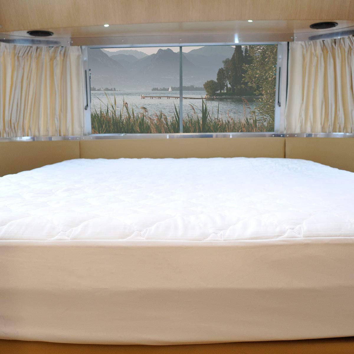 AB Lifestyles RV 60x80 Camper Queen Quilted Mattress Pad Cover. Fitted Sheet Style. for RV, Camper. Made in The USA…